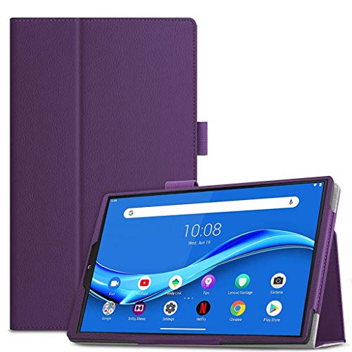 TDA Trading Case for Lenovo Tab M10 FHD Plus (2nd Gen, 2020), Lightweight Slim Auto Sleep/Wake PU Leather Folio Stand Cover for Lenovo Tab M10 Plus TB-X606F / TB-X606X 10.3" FHD Tablet (Purple)