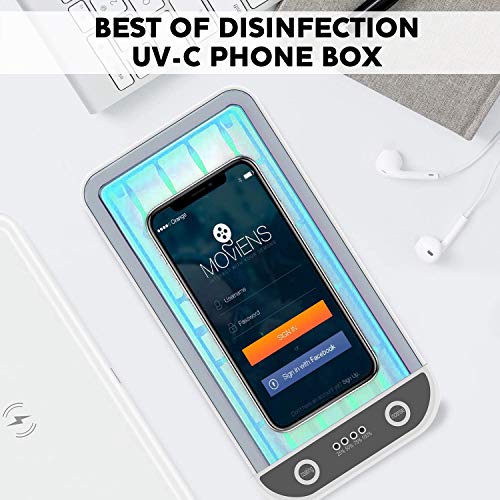 UV Phone Sanitizer Portable UV Light Cell Phone Sterilizer Clearner Box for Android Smartphones Jewelry Watch Mask - Thumbnail 2