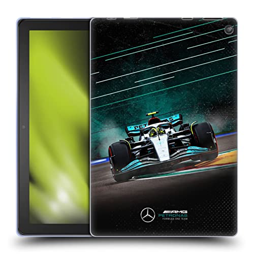 Head Case Designs Officially Licensed Mercedes-AMG Petronas F1 Team Speed Lines W13 Car Soft Gel Case Compatible with Amazon Fire HD 10 (2021)
