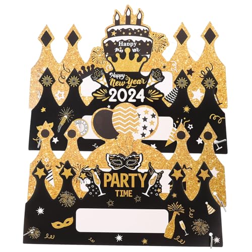ifundom 4 Piezas Sombreros Papel Fiesta Fin de Año Accesorios Decorativos para Fotos Adultos