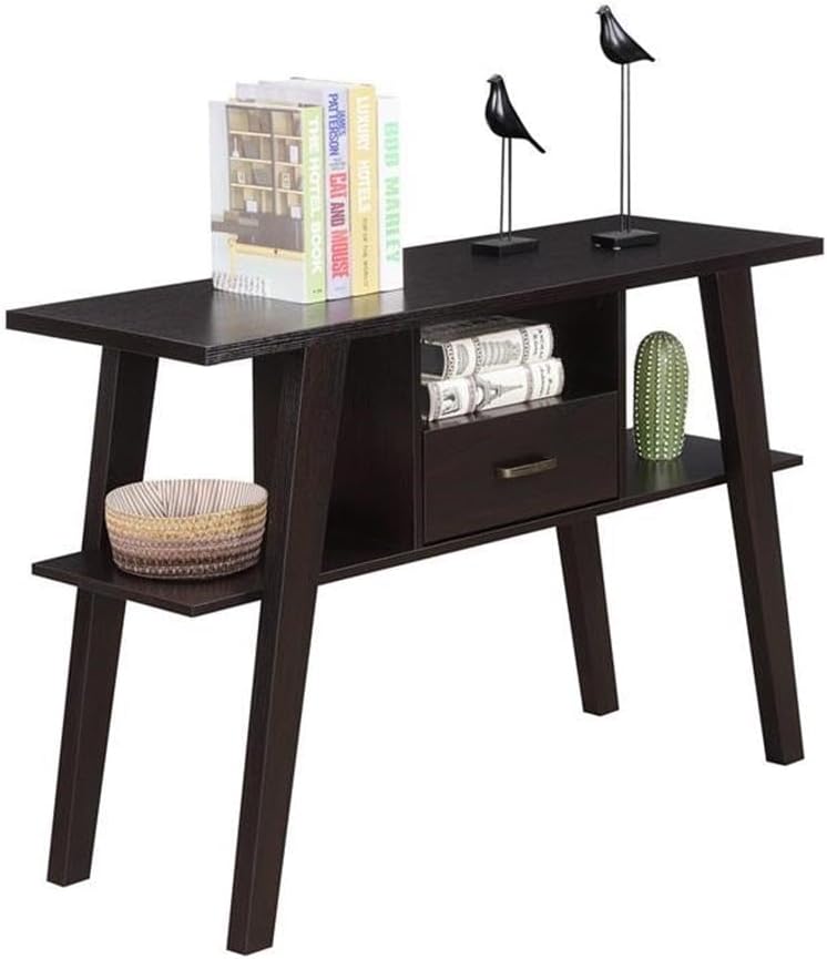 Convenience Concepts Newport Mike W Console Table with Drawer, Espresso