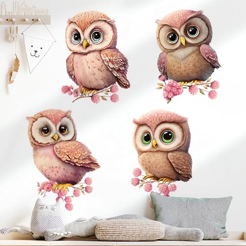 Vinilo Decorativo Infantil Búho Rosa sacinora 30x90 cm