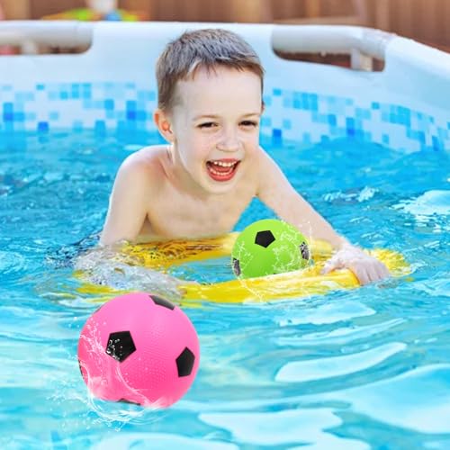 Coriver 3 Stück Mini-Fußball -15 cm Aufblasbare Kleine Fußbälle, 3 Farben Kleine Kinder Fußball mit Pumpe, PVC Sommer-Pool-Strandbälle, Indoor-Outdoor-Sportspielzeug für Kinder Spielen Trainieren