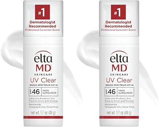 EltaMD UV Clear Face Sunscreen SPF 46, Oil-Free Sunscreen with Zinc Oxide, Dermatologist Recommended