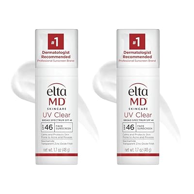 EltaMD UV Clear Face Sunscreen SPF 46, Oil-Free Sunscreen with Zinc Oxide, Dermatologist Recommended