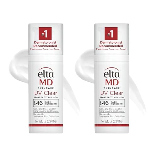 EltaMD UV Clear Face Sunscreen SPF 46, Oil-Free Sunscreen with Zinc Oxide, Dermatologist Recommended