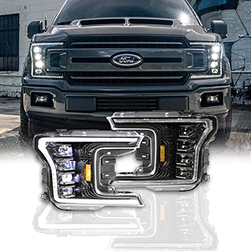 Morimoto XB LED Headlights, Plug and Play Headlight Housing Upgrade, Fits 2018+ Ford F150, DOT Approved LED Assembly with Switchback Sequential Turn Signals & UV Coated Lenses (1x â€ŽLF501.2-ASM)