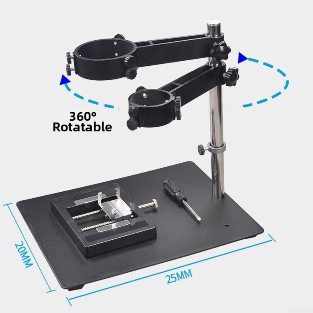 Soporte ajustable para pistola de calor, plegable 360°, base de abrazadera acero inoxidable