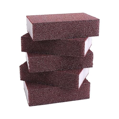 5 Pcs Cleaning Sponge Brush, Durable Thick Carborundum Washing Sponge Brush Household Cleaning Tools Kitchen Bathroom Supplies