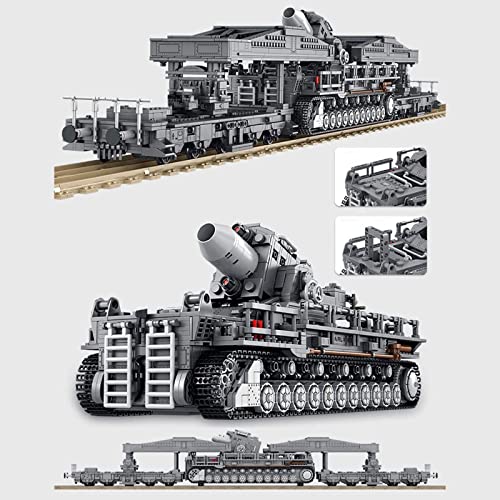 KEKRAV Erhielt WW2 Military Deutschland Mörtel Tankmodell -Kit -Bausteine, Tankbausteine mit 8 Soldaten, 4158 Teile, die… – Bild 5