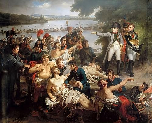 Tableau Le retour de Napoléon à l'île de Lobau de Charles Meynier - Impression Toile 60x90cm