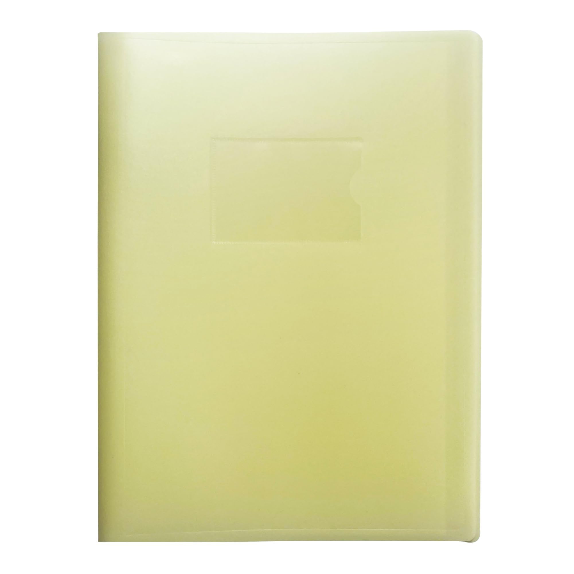 Janrax Yellow A4 Pastel Coloured Flexicover 20 Pocket Display Book With Card Pocket - For Office Project Presentation, School And University Assignment.