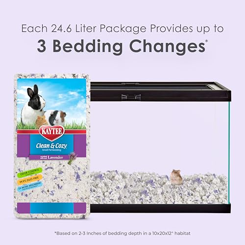 Image of Kaytee Clean & Cozy Paper Bedding with Lavender, Made for Small Animals, 24.6 Liters (Pack of 6)