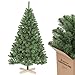 Produktbild SALCAR 150 cm Künstlicher Weihnachtsbaum  Naturgetreue Christbaum mit PVC-runder Spitze, 1,5 m Tannenbaum mit Holzständer, Premium Nordmanntanne
