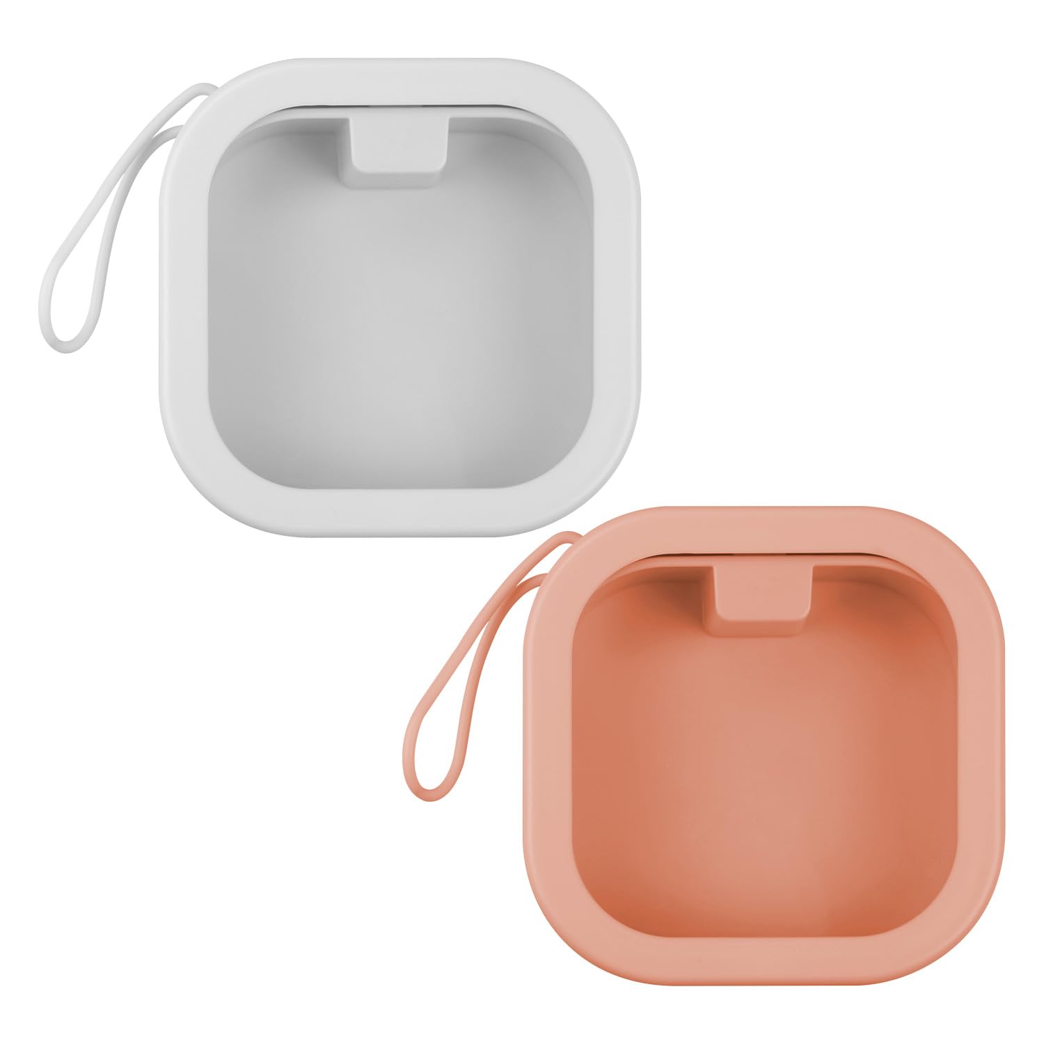 Gaomumu Portable Mini Jewellery Storage Box Set, Accessories Storage Boxes, Compact Travel Organiser for Rings, Earrings, Necklaces, Bracelets, Hair Clips and Small Items (Pink & White)