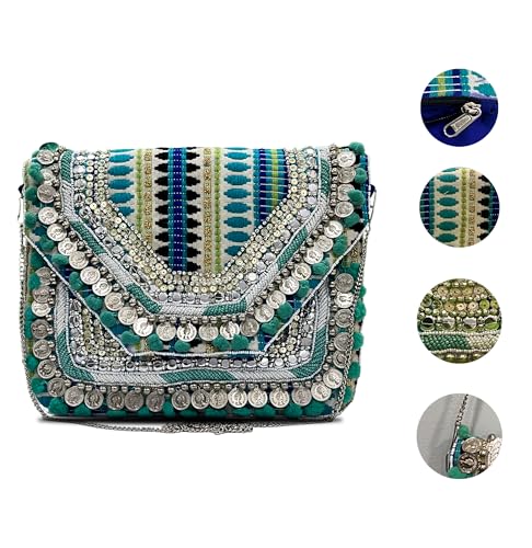 Image of Maresse Women Boho Bag Embroidered Crossbody Sling Bag For Women | Handmade