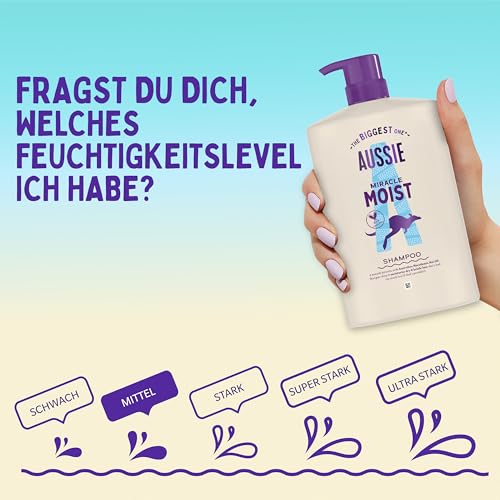 Aussie Miracle Moist Shampoo 1000ml für Brüchigem und Trockenem Haar – Ansicht 6