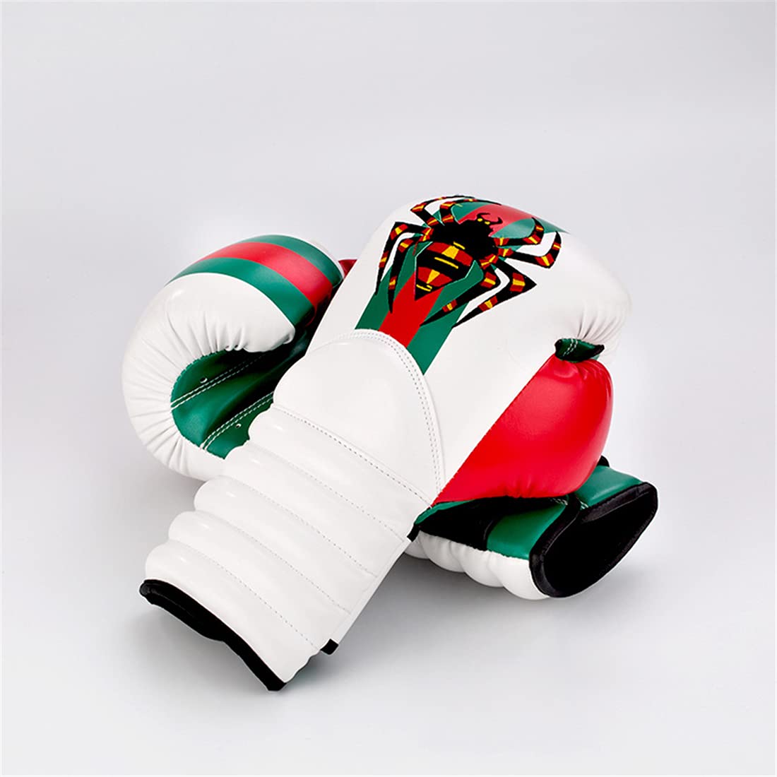 Guanti da Boxe di Grado PRO, Guanti da Combattimento di Formazione in 14Oz, Kickboxing Muay Thai Punzonatura Bag MMA, per Uomo E Donna,Bianca
