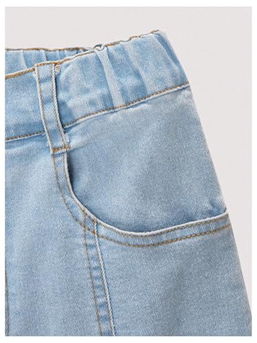 GORGLITTER Girl's Y2k Bow Tie Pearls Jeans Slit Flare Leg Zipper Fly Skinny Denim Pants4