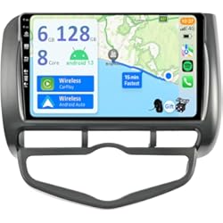 YUNTX [6GB+128GB] Android 12 2 DIN Autoradio para Honda Jazz City (2002-2007)-[Integrado CarPlay/Android Auto/DSP/GPS]-IPS 2.5D 9”Touch Screen-CAM+Mic-Dab/Bluetooth 5.0/360 Cámara/Control del Volante