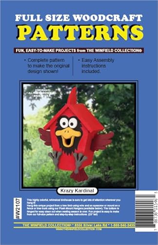 Krazy Kardinal Birdhouse Woodworking Project Plan