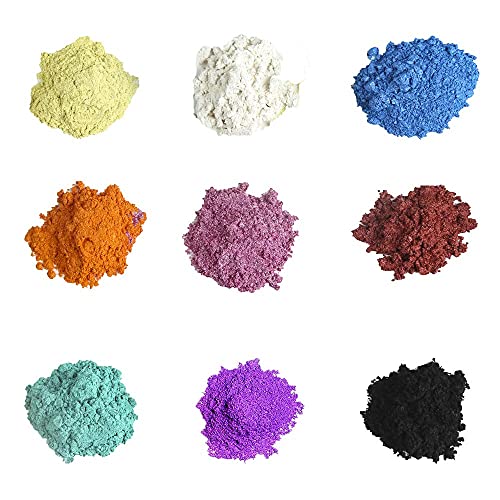 Epoxidharz Farbe, 9 PCS Mica Pulver Seifenfarbe Set Metallic Farbe Resin Farbe Pigmente Pulver für Seife Kunstharz… – Bild 8