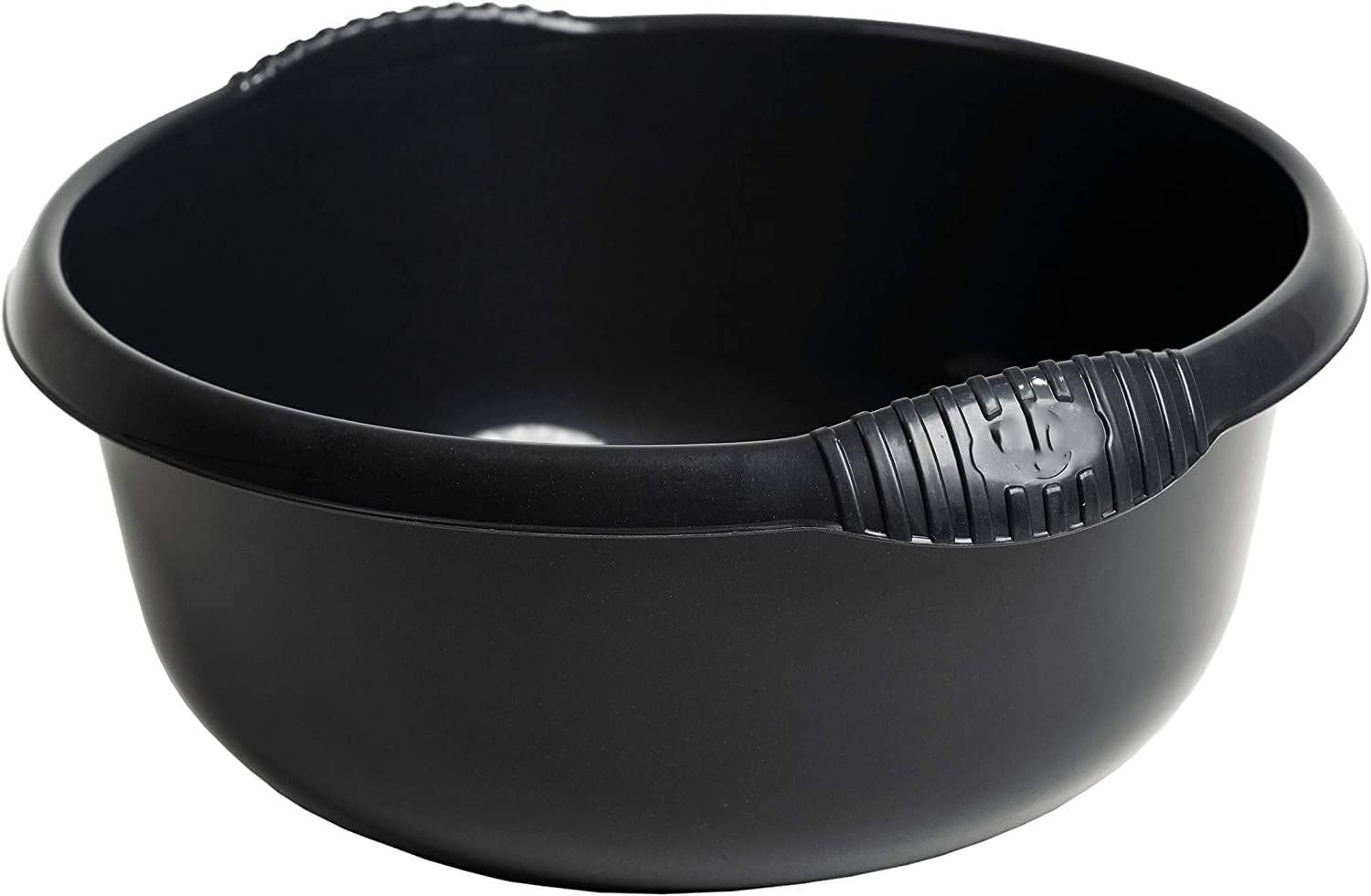 Concept4u Midnight Plastic Washing Up Bowl 36Cm Round Basin Bowls With Moulded Handles Multi-Purpose Kitchen Vegetable Washing Bowls Sink Tidy Organizers
