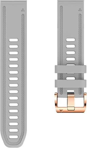 DAIKMZ Correa de reloj Garmin Fenix 7S, 6S 5S, 0.78 pulgadas, hebilla de oro rosa para Fenix 6s Pro 5s Plus de silicona de repuesto rápido (color