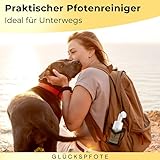 GLÜCKSPFOTE® Pfotenreiniger für Hund & Katze [200ml] | Reinigt & Pflegt natürlich - Pfotenschaum ohne Wasser | Hundepfoten Reiniger Pfotenpflege für Hunde ideal zur Pfotenreinigung für Hunde