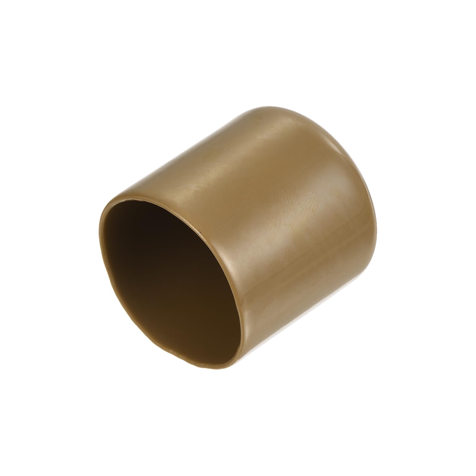 uxcell 20pcs Rubber End Caps 32mm(1 1/4") ID Vinyl PVC Round Tube Bolt Cap Cover Screw Thread Protectors Light Brown