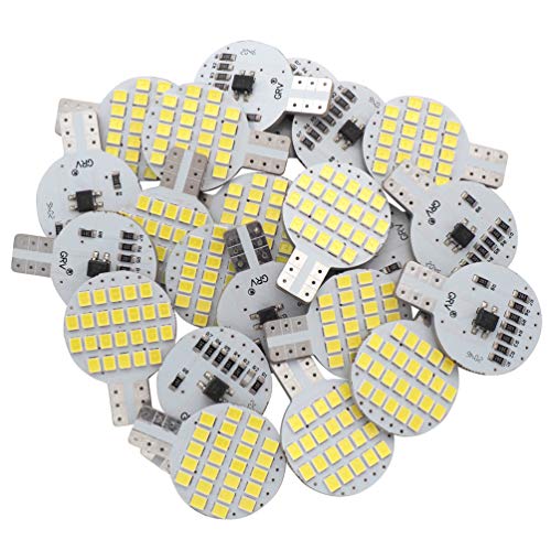20x GRV T10 LED Light Bulb 921 194 192 C921 24-2835 SMD Super Bright Lamp DC 12V 2 Watt For Vehicle Boat Ceiling Dome Interior Lights Cool White (2nd Generation)