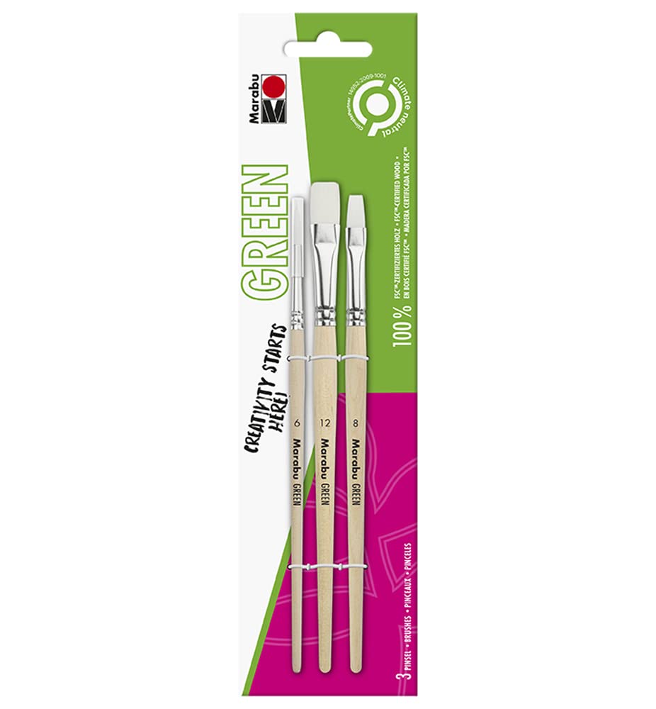Pinsel-Set Marabu GREEN LINE 3 vegane…