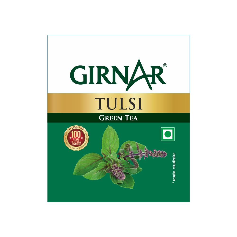 Girnar Green Tea With Tulsi (Basil Leaves) (36 Tea Bag)