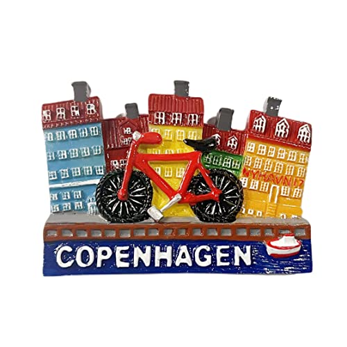 Imán Decorativo 3D de Resina para Refrigerador de Copenhague 8x5.5 cm miniatura 1