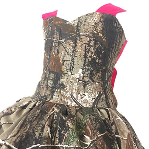 Camouflage Flower Girl Dresses Short for Weddings Party Prom Gown Bowknot 2-14Y3