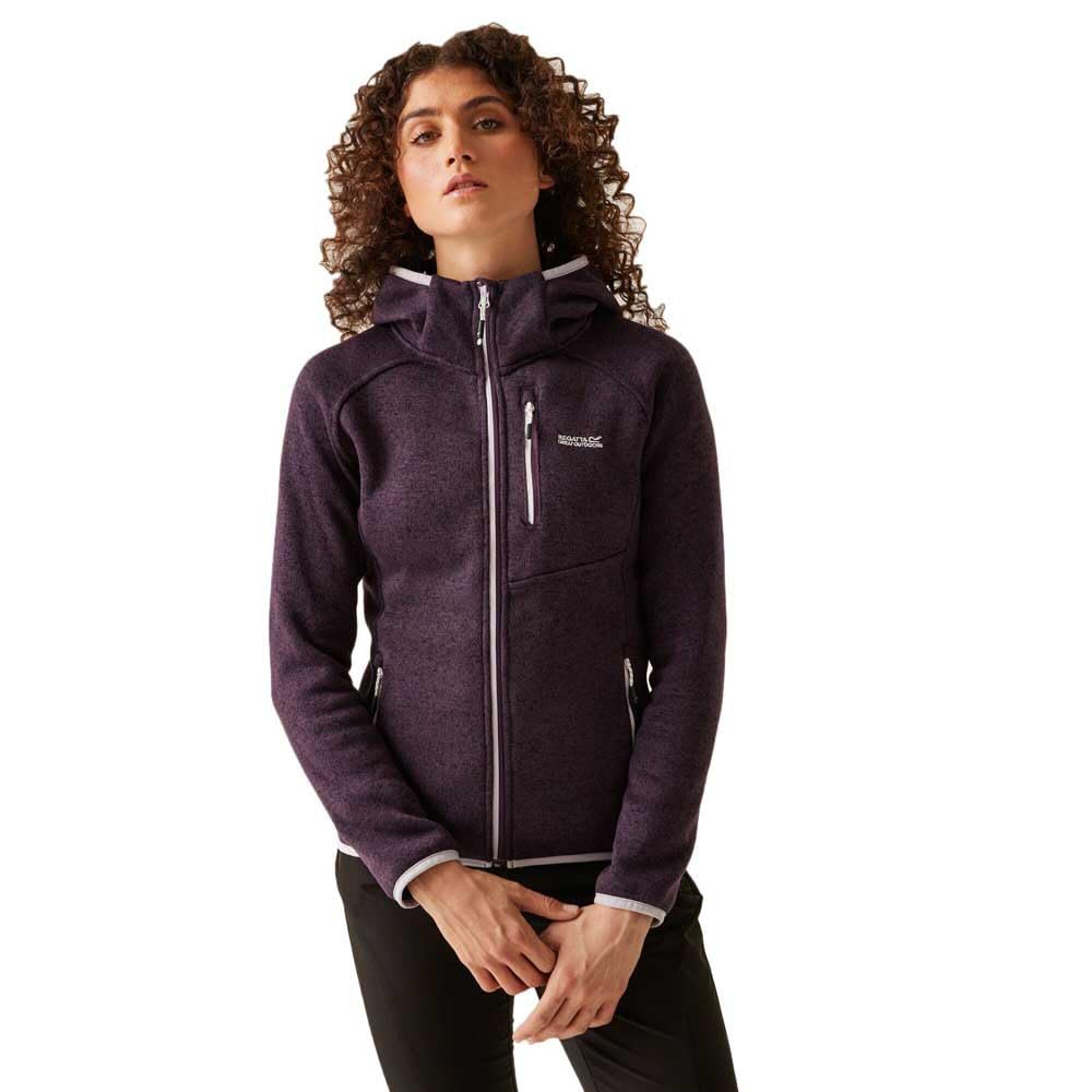 Regatta (10, Deep Plum) Newhill Full Zip Hooded Warm Winter Walking Fleece Jacket