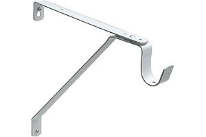 Nuk3y Closet Rod Brackets Heavy Duty Adjustable (White)