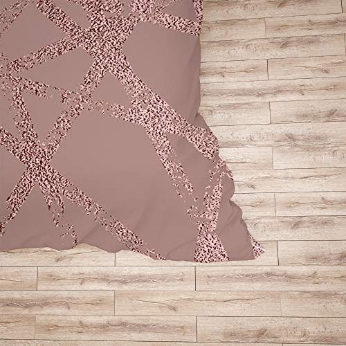 Housse de couette rose dorée durable qui ne décolore pas au lavage