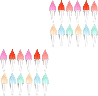 FOMIYES Lip Gloss Clear 24Pcs 8ml Lip Gloss Tube Bottle 5ml Ice Cream Shaped Empty Refillable Lipstick Tube Lip Balm Container Mini Lip Bottle with Applicator Random Color Lip Oil Lip Gloss