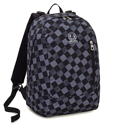 Mochila 2in1 Reversibile Invicta Twist   Geometric   Negro   26 Lt   Patrón   Color