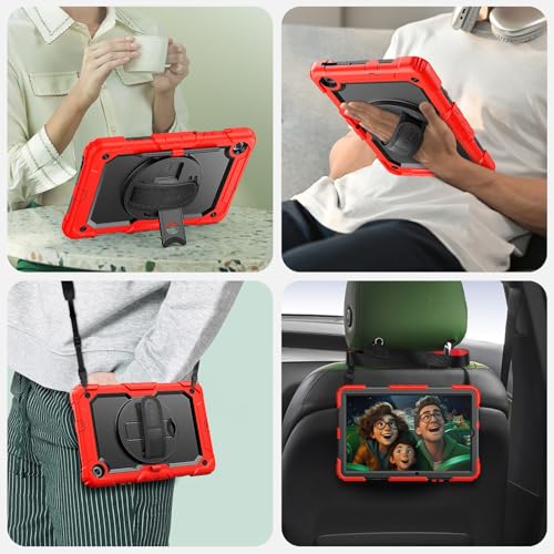 Image of SEYMAC Case for Samsung Galaxy Tab S6 Lite 10.4'' 2024-2020, Red