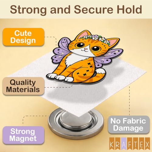Image of Kraftex Magnetic Needle Minder. Needleminder for Embroidery & Sewing. Cute Needlepoint Accessories. Magnetic Needle Holder for Cross Stitch. Cute Magnet Pin Gift