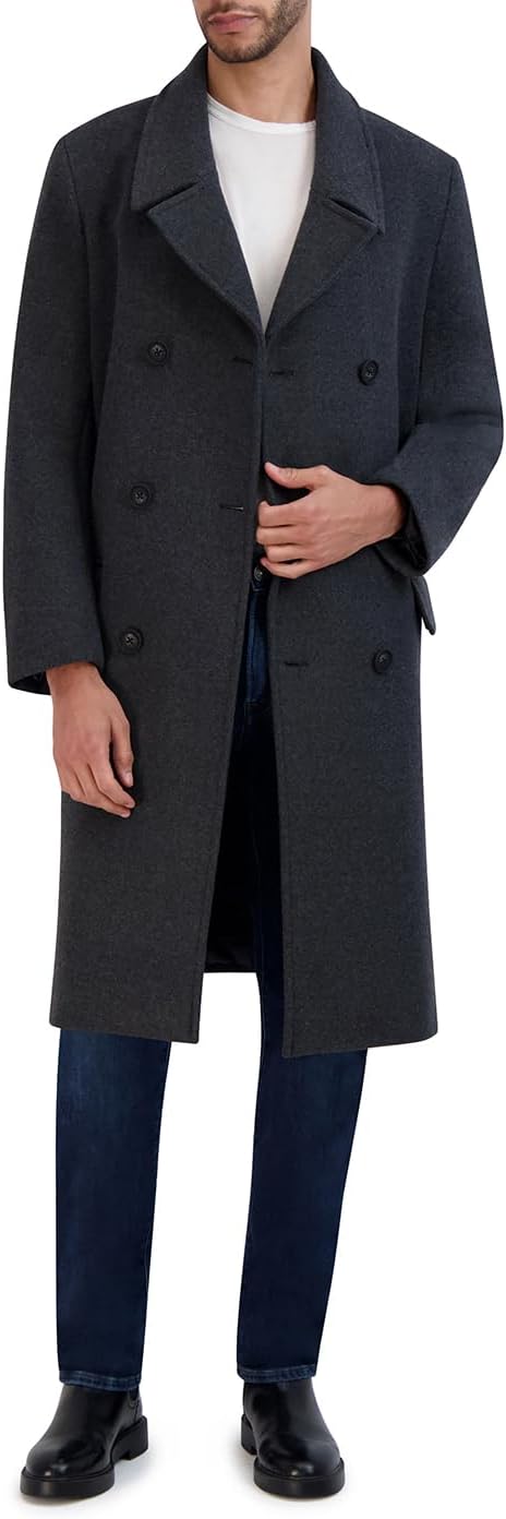 Stylish Men's Wool Double Coat by Cole Haan