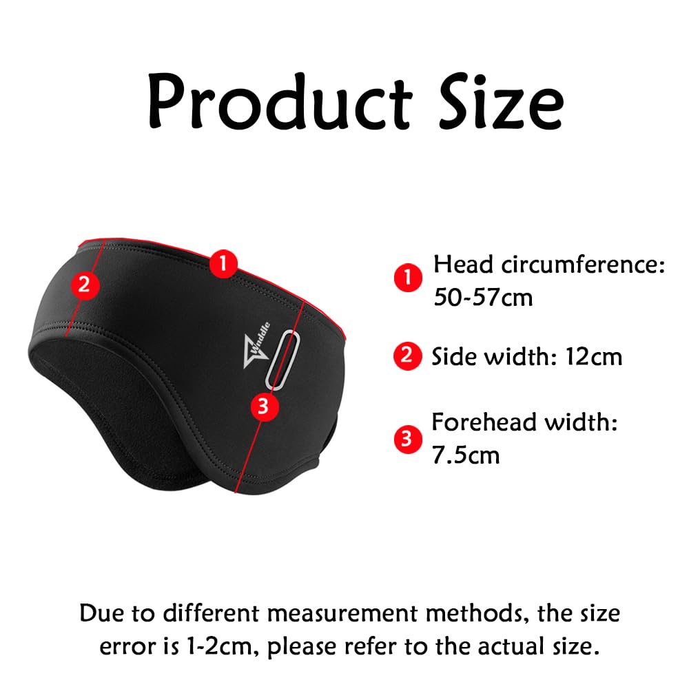 Winter Ear Warmers Headbands, Adjustable Sports Headband Ear Warmers, Winter Ear Covers for Women and MenSki Sport Headband for Men & Women, for Ski Running Cycling Workout - Image 6