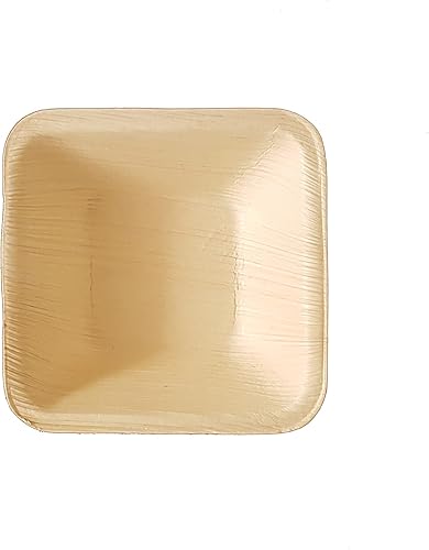 Miniatura 1 de Greenovation - Cuencos biodegradables para hojas de palma, cuencos cuadrados de 4 pulgadas, paquete de 25  100% natural, ecológico, vajilla