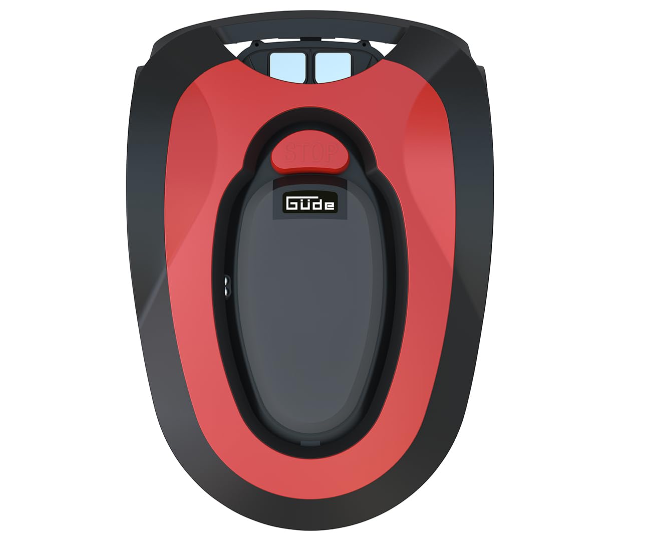 Güde Robot cortacésped Alpha 95446 GRR 180.1 (Rango de Trabajo Ajustable de 50 m² a 600 m², Altura de Corte Ajustable en 5 Posiciones, 28 V, Ion de Litio, 2 Ah), Rojo/Negro