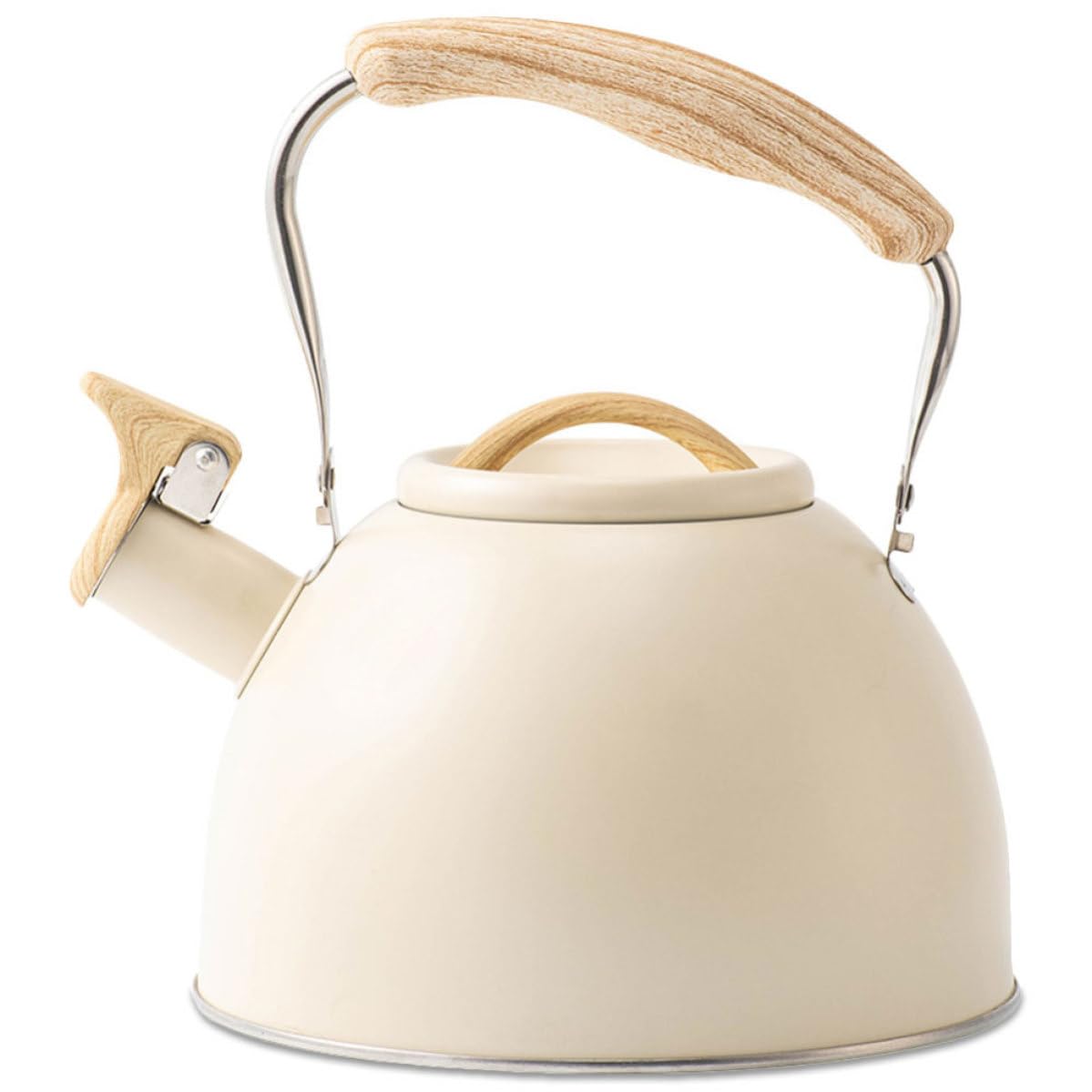 Acero Inoxidable Hervidor Silbante Beige 3l para Cocina y Camping