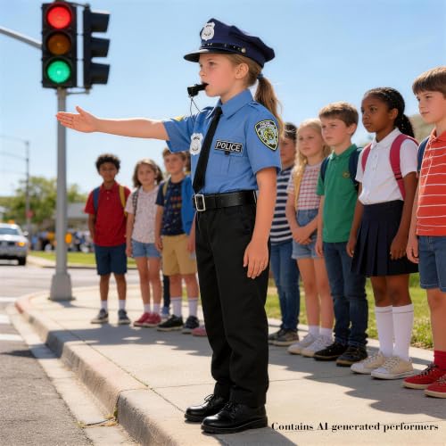 Disfraz de policía para niñas 11-12 años miniatura 6
