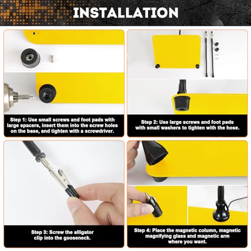 3X Helping Hands Soldering Third Hand with Dimmable LED - Image 4