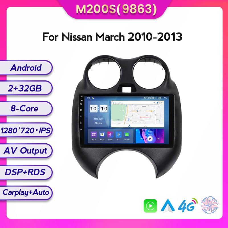 Amazon.com: Car Radio Stereo for Nissan March K13 2010-2013